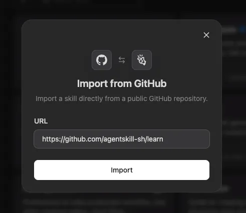 Import from GitHub